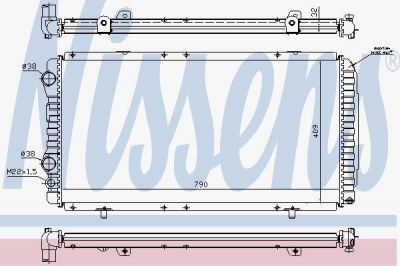 NISSENS Радиатор основной CITROEN/FIAT/PEUGEOT all Bus 94-02 /790x409x32mm (61390)