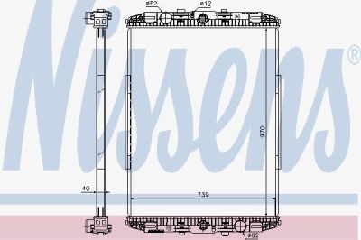 Nissens 614190 радиатор, охлаждение двигателя на DAF 95