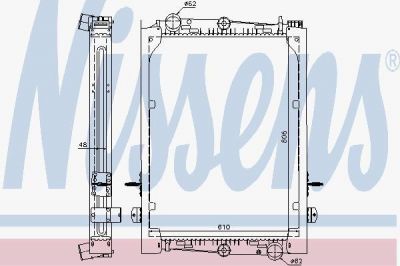 NISSENS радиатор системы охлаждения 806x610x48 DAF F65/75CF (61440A)