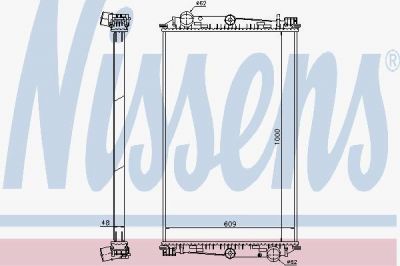 Nissens 614460 радиатор, охлаждение двигателя на DAF 85 CF