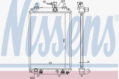 Nissens 617547 радиатор, охлаждение двигателя на DAIHATSU MATERIA (M4_)