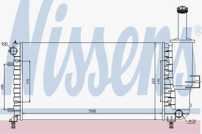 Nissens 617858 радиатор, охлаждение двигателя на FIAT PUNTO (188)