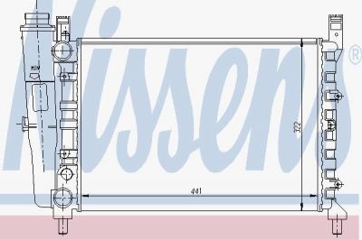 Nissens 61950 радиатор, охлаждение двигателя на FIAT UNO (146A/E)