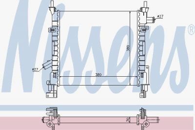 Nissens 62005 радиатор, охлаждение двигателя на FORD KA (RB_)