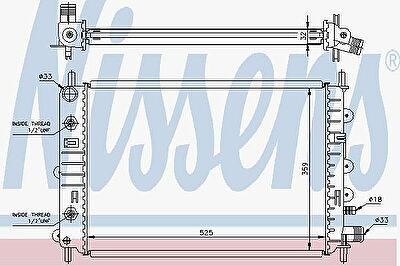 Nissens 62216A радиатор, охлаждение двигателя на FORD ESCORT VII седан (GAL, AFL)