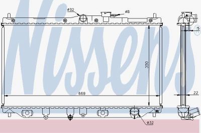 Nissens 62279A радиатор, охлаждение двигателя на ROVER 600 (RH)