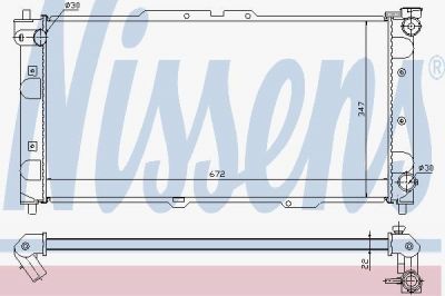 NISSENS Радиатор охл. двигателя MAZDA 323 1,5/1,8L 94-98 (МКПП) (BPH5-15-200, 62382A)