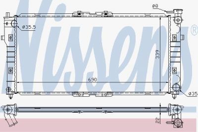 NISSENS Радиатор MAZDA 626 GE (91-) 1.8 i 16V (FSJ3-15-200A, 62392A)