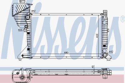 NISSENS Радиатор основной MB 2/3/4T-Sprinter 00-06 /МКПП (9015003500, 62519A)