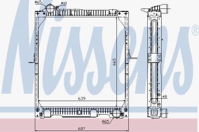 Nissens 62523A радиатор, охлаждение двигателя на MERCEDES-BENZ SK