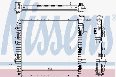 Nissens 62625A радиатор, охлаждение двигателя на MERCEDES-BENZ VARIO автобус