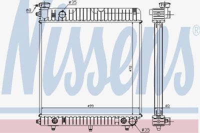 NISSENS Радиатор охлаждения двигателя MB T1 208-310D (62632)