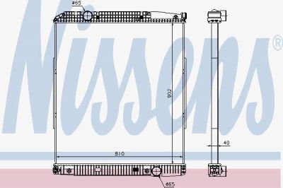 Nissens 626530 радиатор, охлаждение двигателя на MERCEDES-BENZ ACTROS MP2 / MP3