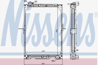 Nissens 62657A радиатор, охлаждение двигателя на MERCEDES-BENZ SK