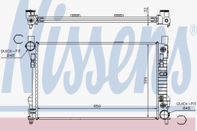 NISSENS Радиатор основной MB C-Classe (W203) 00-07 (62786A)