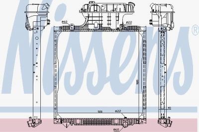 Nissens 62873 радиатор, охлаждение двигателя на MAN TGA