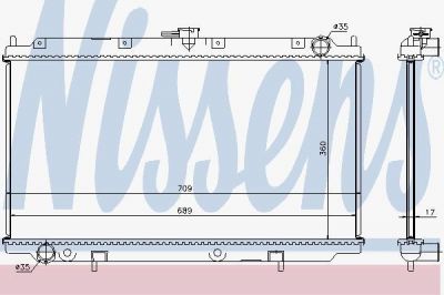 NISSENS Радиатор NISSAN PRIMERA 1.6-2.0 96-03 (214109F502, 62927A)