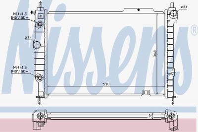 NISSENS Радиатор охлаждения двигателя VAUXHALL ASTRA F (91-) 1.4 i 16V (1300 111, 63061)