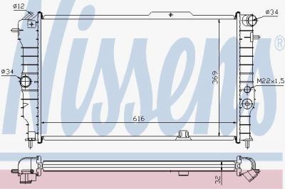 NISSENS Радиатор OPEL VECTRA A 1.4-2.1 (03096385, 630631)