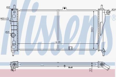 Nissens 632741 радиатор, охлаждение двигателя на OPEL KADETT E Combo (38_, 48_)