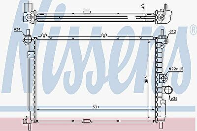 Nissens 63278A радиатор, охлаждение двигателя на OPEL ASTRA F универсал (51_, 52_)