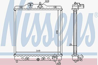 Nissens 63310A радиатор, охлаждение двигателя на HONDA CIVIC VI Hatchback (EJ, EK)
