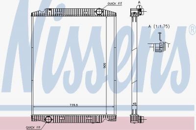 Nissens 63331A радиатор, охлаждение двигателя на IVECO Stralis