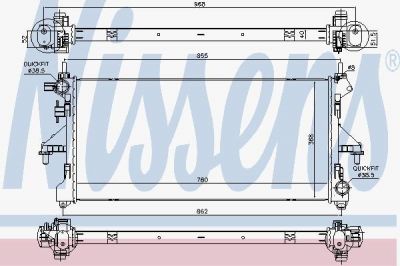 Nissens 63567 радиатор, охлаждение двигателя на FIAT DUCATO фургон (250, 290)