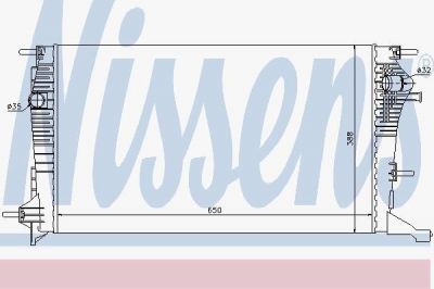 Nissens 637607 радиатор, охлаждение двигателя на RENAULT MEGANE III Наклонная задняя часть (BZ0_)