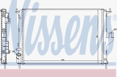 NISSENS Радиатор охл. ДВС RENAULT Logan/Sandero 1,4/1,6L 08-> (с AC) (8200735039, 637612)
