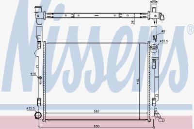 Nissens 637618 радиатор, охлаждение двигателя на RENAULT KANGOO / GRAND KANGOO (KW0/1_)
