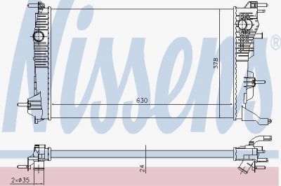 Nissens 637647 радиатор, охлаждение двигателя на RENAULT MEGANE III Наклонная задняя часть (BZ0_)