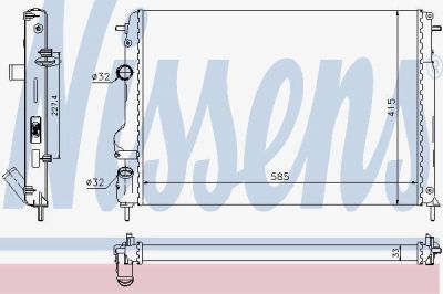 Nissens 63766 радиатор, охлаждение двигателя на RENAULT LOGAN I универсал (KS_)