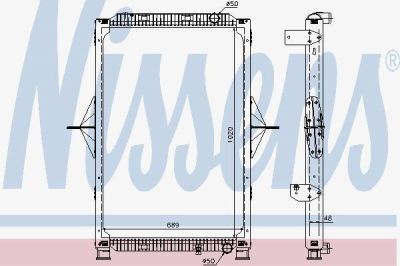 Nissens 63778A радиатор, охлаждение двигателя на RENAULT TRUCKS Magnum