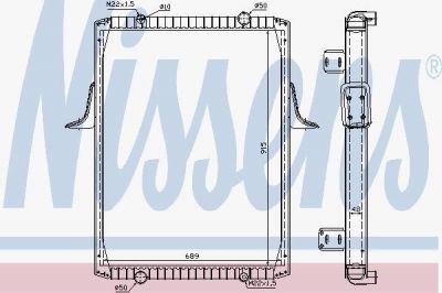 NISSENS Радиатор RVI PREMIUM / Kerax / 915x689x48 (63821A)