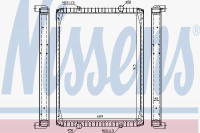 NISSENS Радиатор RVI PREMIUM 385 97- (63848A)