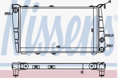Nissens 64010 радиатор, охлаждение двигателя на SKODA RAPID (120G, 130G, 135G)