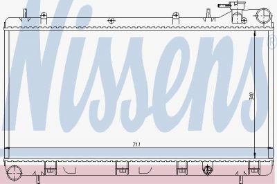 NISSENS Радиатор охлаждения двигателя SUBARU IMPREZA (92-) 1.5 i 16V (45199-FA040, 64185)