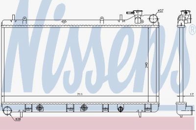 NISSENS Радиатор SUBARU IMPREZA 1.6-2.0 92-01 (45199-FA030, 64186)
