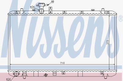NISSENS Радиатор охл. ДВС SUZUKI SX4 1,6L 06-> (1770079J00, 64197)
