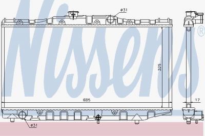 Nissens 64851 радиатор, охлаждение двигателя на TOYOTA COROLLA FX Compact (E8B)