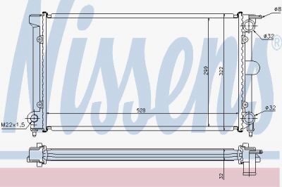 NISSENS Радиатор двигателя 65152A (321121253AL, 65152A)