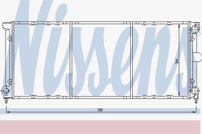 NISSENS Радиатор, VOLKSWAGEN 1.6 i, VW PASSAT 1,6/1,8/1,8 (357121253AB, 651621)