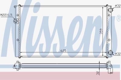 NISSENS Радиатор основной VW Golf/Vento 1.6i-2.0i/1.9TDi 91 (1H0121253BA, 652471)