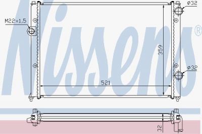 NISSENS Радиатор VAG PASSAT 1.6-2.0 90-97 (3A0121253, 652511)