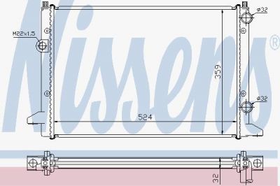 Nissens 65253A радиатор, охлаждение двигателя на VW PASSAT Variant (3A5, 35I)