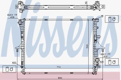 NISSENS Радиатор основной VAG Q7/PORSCHE Cayenne/Touareg 02-10 (65276A)