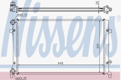 NISSENS Радиатор VAG A3 1.4-2.5/2.0D 03- (1K0121253P, 65277A)