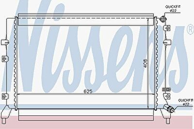 NISSENS Радиатор охлаждения двигателя AUDI A 3 / S 3 (03-) 1.2 TFSI (1K0121251BN, 65294)