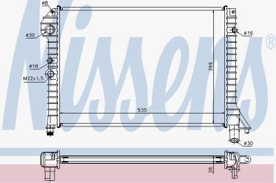 Nissens 65517 радиатор, охлаждение двигателя на VOLVO 480 E